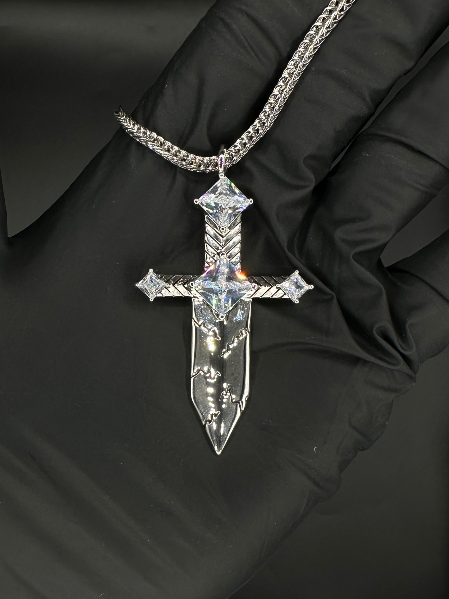 Diamond Dagger Necklace